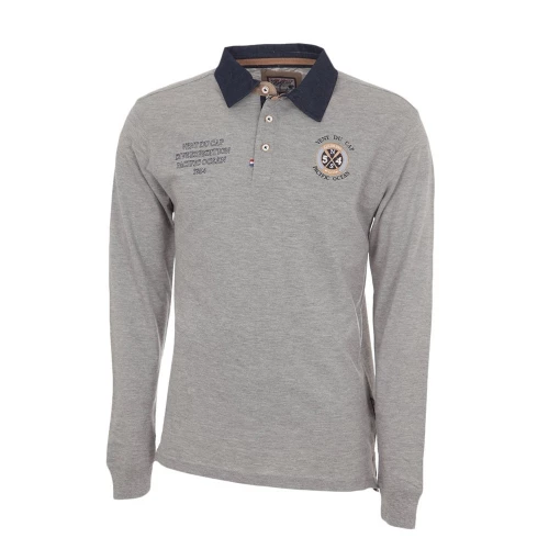 Polo manches longues Homme CENICE/DF gris