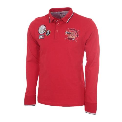 Polo manches longues Homme CAPLANO/DF rouge